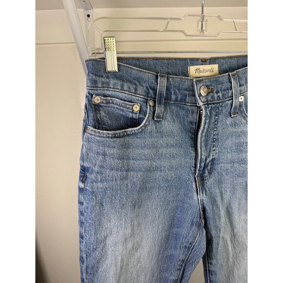 Madewell The Mid-Rise Vintage Perfect Jean Ankle Size 26 (one stain) Light Wash - Picture 4 of 9